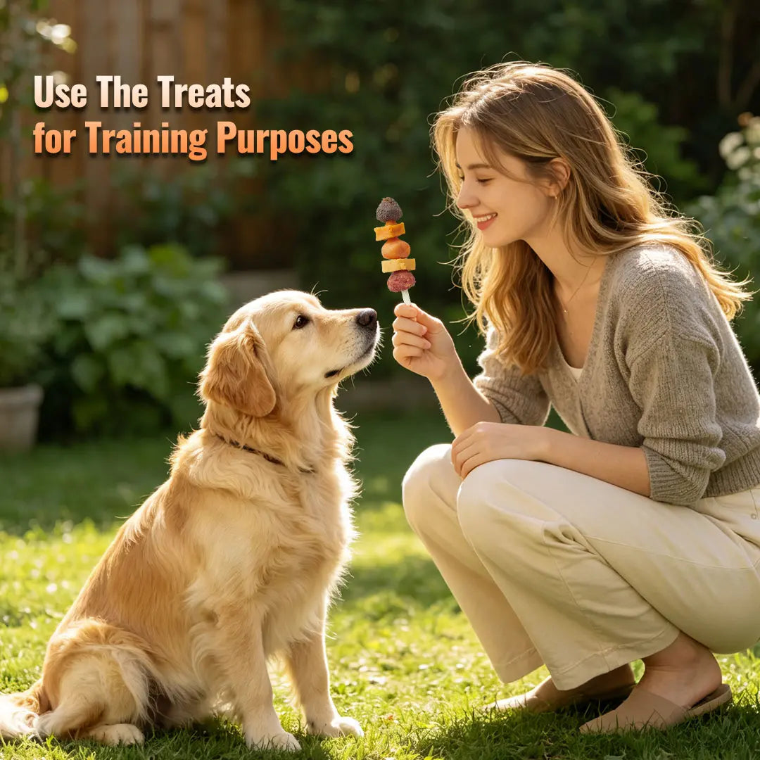 「Buy 1 Get 1 Free」(397G Only) Jungle Calling Chicken, Duck, Beef, Sweet Potato & Pumpkin Kabob Dog Treats, Multi-Flavor Dog Chews, Rawhide Sticks, Chew Sticks, Kabob Treats, Pet Snacks, Reward Treats, Training Treats, Dog Snack Sticks,